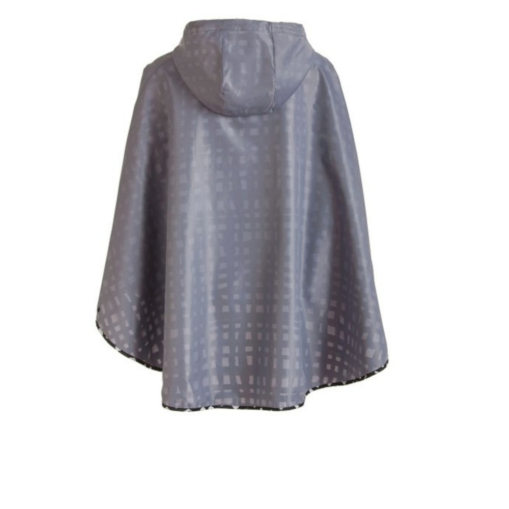 B.boutique gray black reversible/packable poncho - Picture 3 of 7